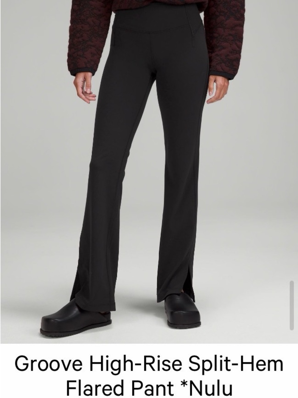 Lululemon High-Rise Split-Hem Flared Pants - Black